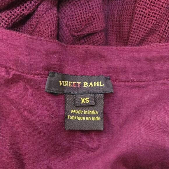 Antropologie Vineet Bahl Women Nisha Peasant Cotton Top Boho Size XS - Picture 7 of 8